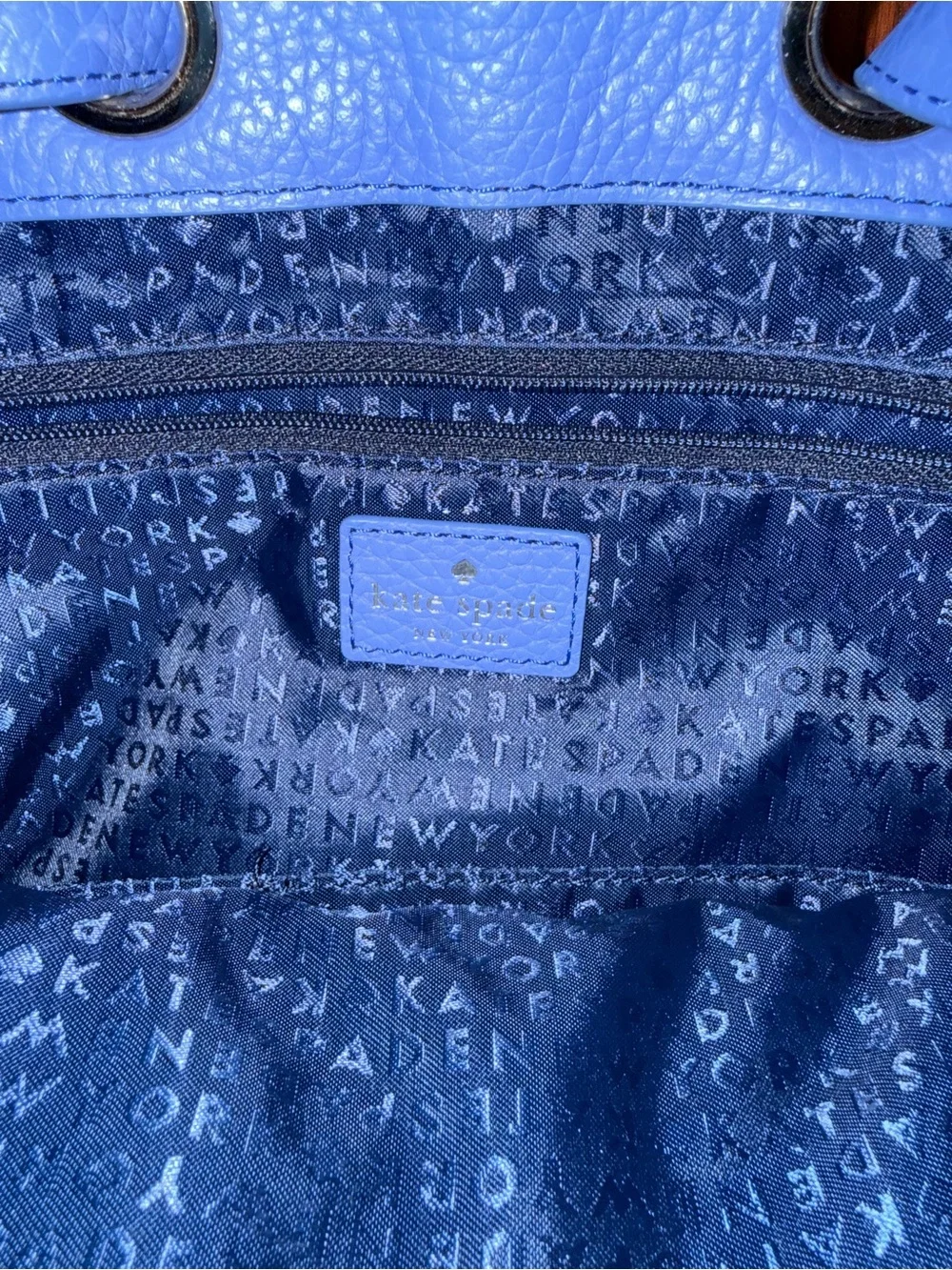 Kate Spade Blue Leather Backpack Tote